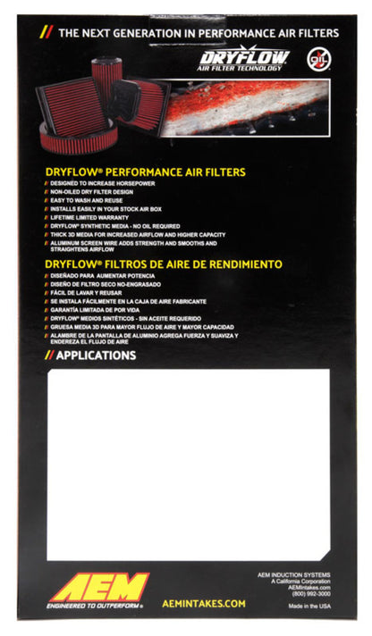 AEM Induction AEM 17-20 Subaru BRZ 2.0L DryFlow Air Filter