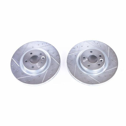PowerStop Power Stop 2018 Jaguar E-Pace Front Evolution Drilled & Slotted Rotors - Pair