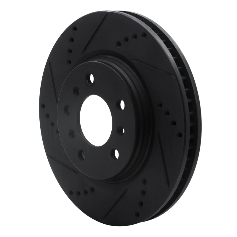 R1 Concepts R1 04-09 Buick Allure Front Left Drilled & Slotted Black Brake Rotor