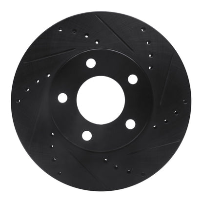 R1 Concepts R1 01-07 Ford Escape Front Right Drilled & Slotted Black Brake Rotor
