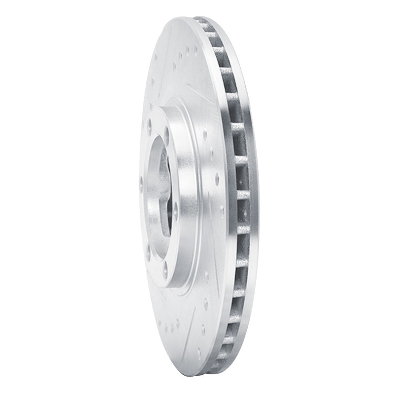 R1 Concepts R1 86-06 Chevrolet Luv Pickup (Mexico) Front Left Drilled & Slotted Silver Brake Rotor