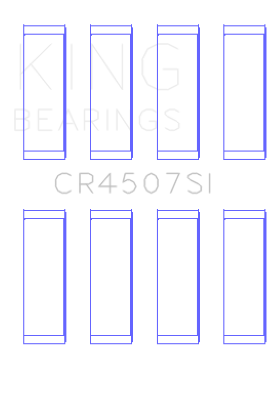 King Engine Bearings King Mazda MZR 2.3L 16V / Ford Duratec 2.3L 16V (Size .25) Connecting Rod Bearing Set (Set of 8)