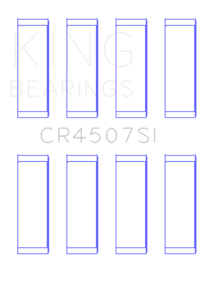 King Engine Bearings King Mazda MZR 2.3L 16V / Ford Duratec 2.3L 16V (Size .25) Connecting Rod Bearing Set (Set of 8)