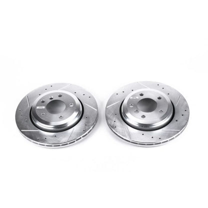 PowerStop Power Stop 01-06 BMW 330Ci Rear Evolution Drilled & Slotted Rotors - Pair
