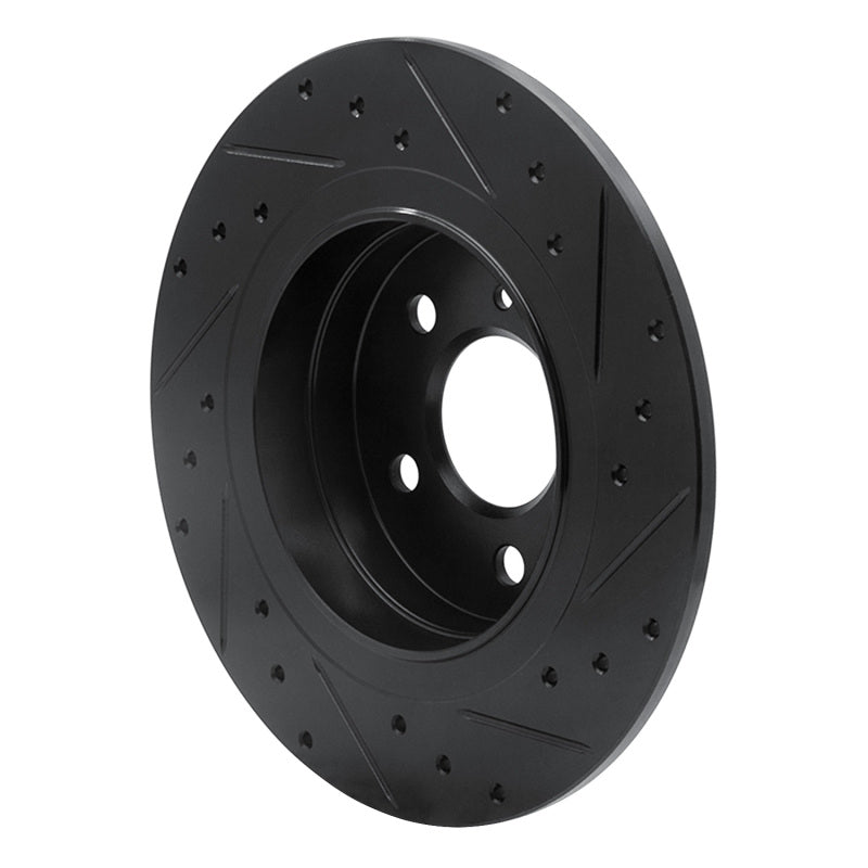 R1 Concepts R1 08-15 Mercedes-Benz C250 Rear Left Drilled & Slotted Black Brake Rotor