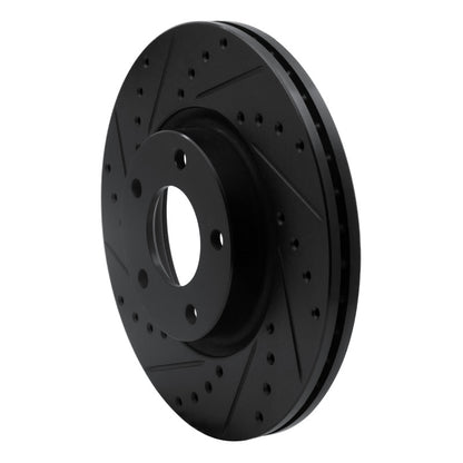 R1 Concepts R1 04-15 Mazda 3 Front Left Drilled & Slotted Black Brake Rotor
