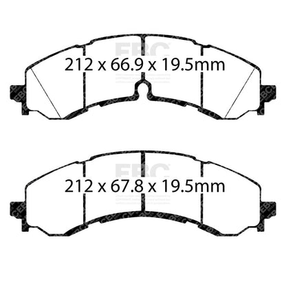 EBC 2019+ Chevrolet Silverado 2500 (2WD) Greenstuff Front Brake Pads