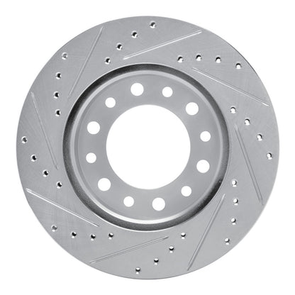 R1 Concepts R1 76-89 Toyota Land Cruiser Front Right Drilled & Slotted Black Brake Rotor