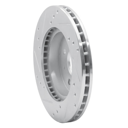 R1 Concepts R1 03-05 Kia Rio Front Right Drilled & Slotted Silver Brake Rotor
