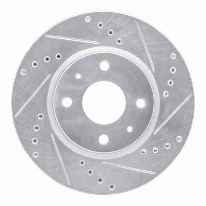 R1 Concepts R1 14-20 Peugeot 208 (Mexico) Rear Right Drilled & Slotted Silver Brake Rotor