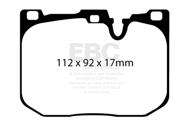 EBC 14-18 BMW M3 3.0 Twin Turbo (F80) Redstuff Front Brake Pads