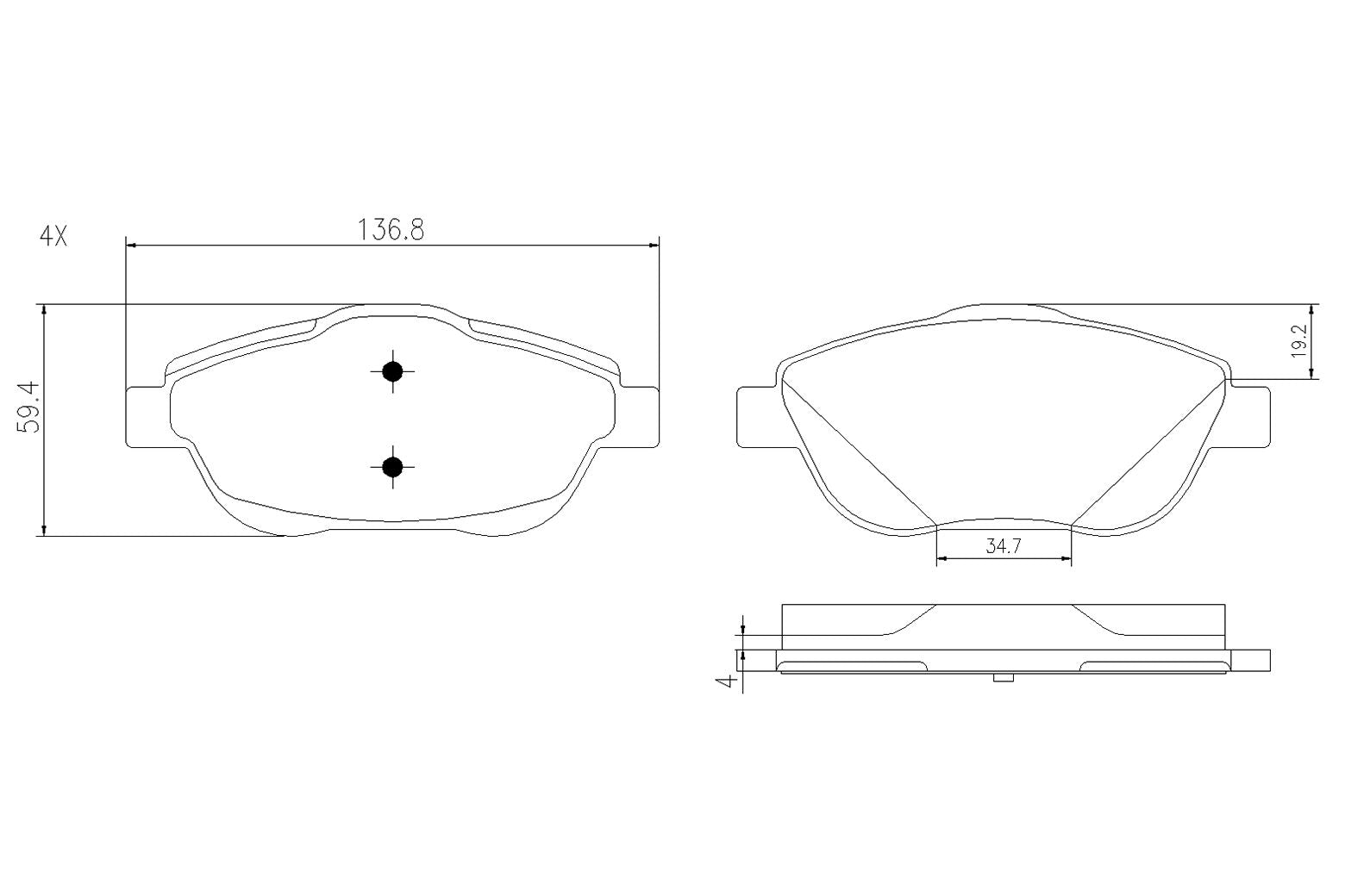 BOGAP P8210137 Brake Pad Set, Disc Brake
