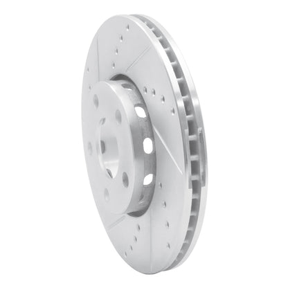 R1 Concepts R1 92-08 Audi A4 (USA/Canada) Front Left Drilled & Slotted Silver Brake Rotor
