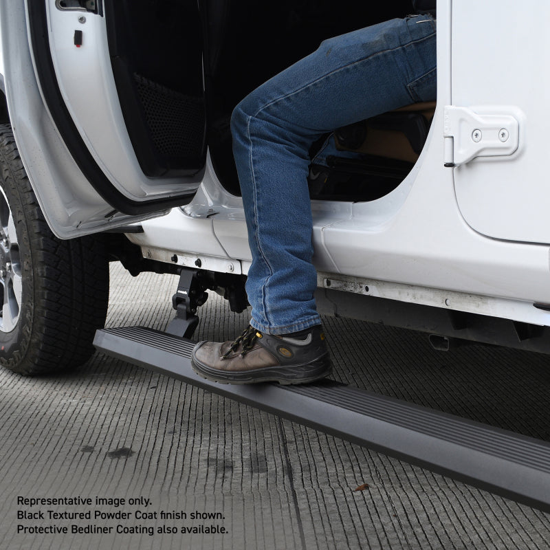 Go Rhino RealTruck 18-24 Jeep Wrangler 2dr VoltStep Electric Running Board Kit (No Drill) - Bedliner Coating