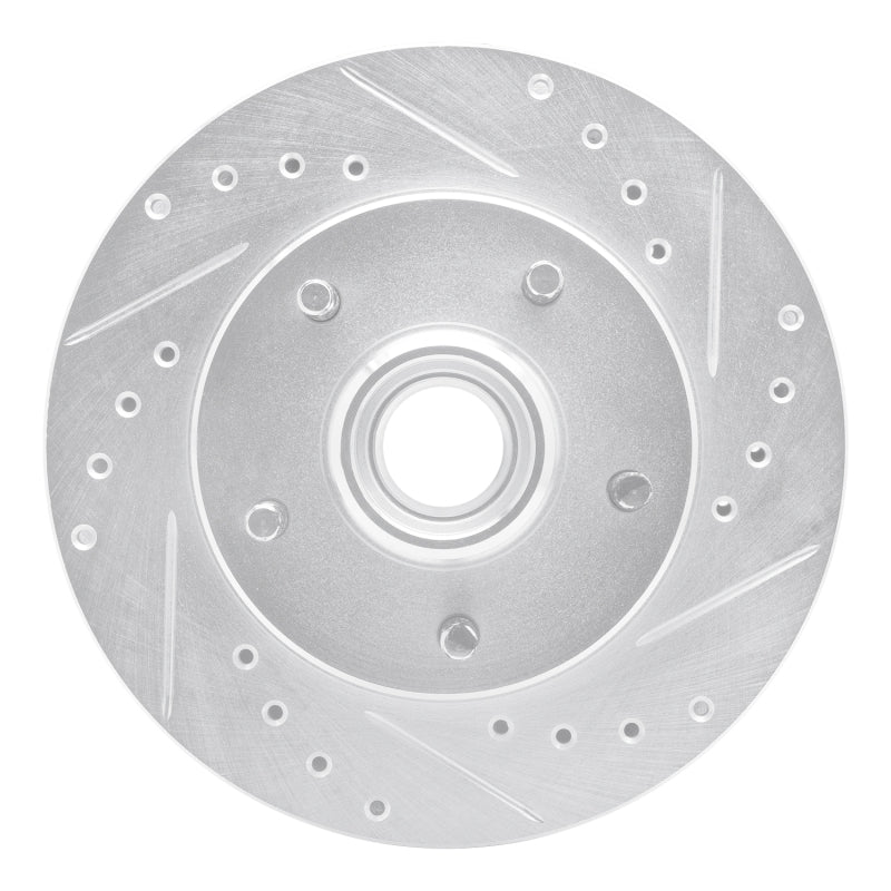 R1 Concepts R1 91-03 Chevrolet Blazer Front Right Drilled & Slotted Silver Brake Rotor