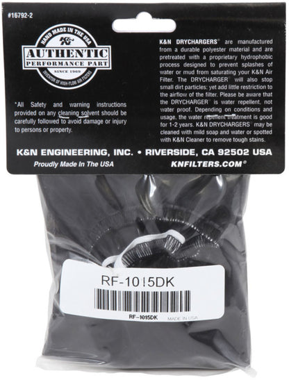 K&N Engineering K&N Air Filter Wrap Drycharger - Black