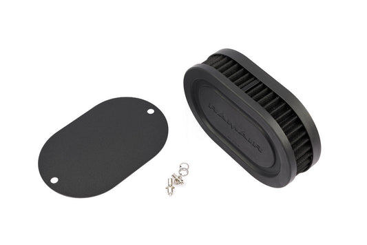 Ramair Pleated Carb Intake Air Filter MultiFit Blank Plate 25mm Int Height