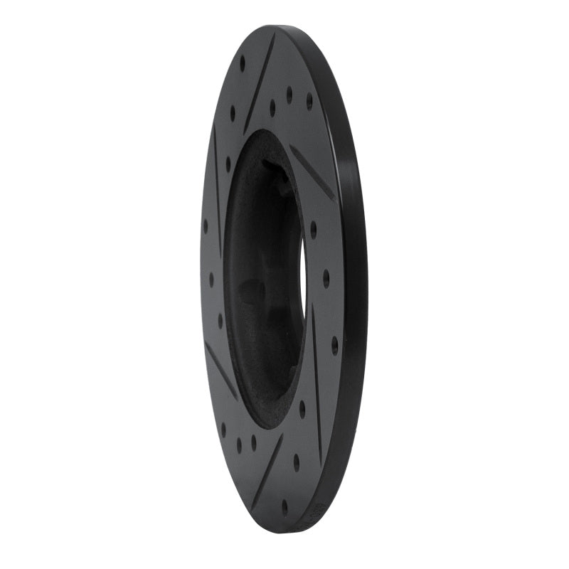 R1 Concepts R1 80-82 Toyota Tercel Front Right Drilled & Slotted Black Brake Rotor