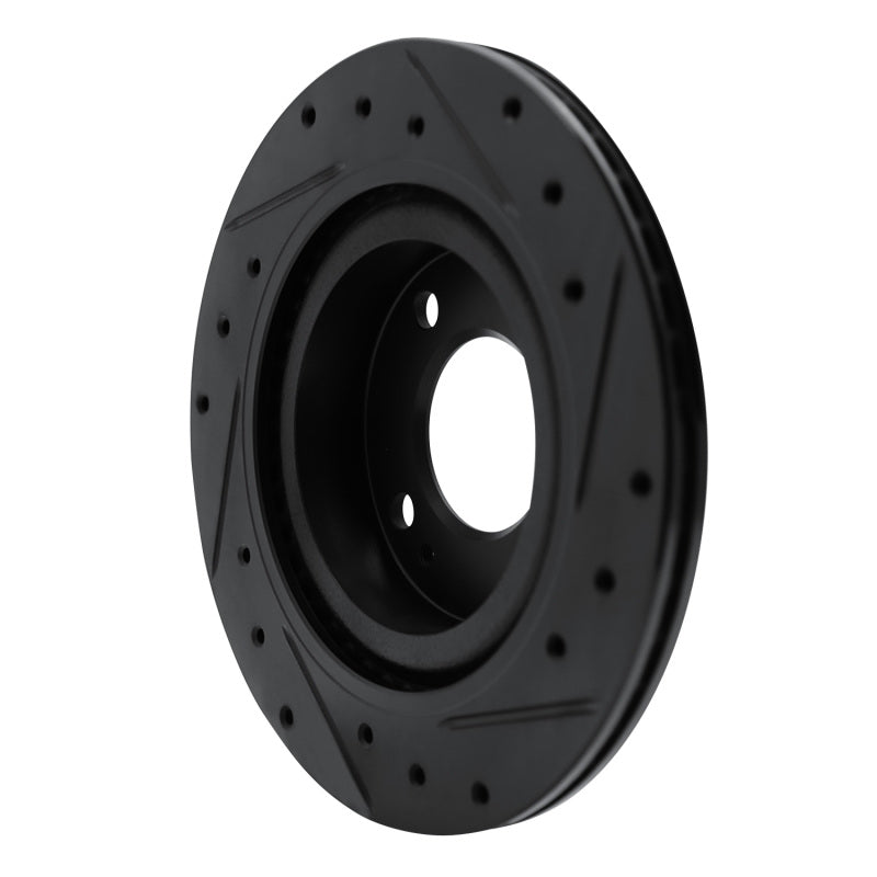 R1 Concepts R1 16-25 Dodge Attitude (Mexico) Front Left Drilled & Slotted Black Brake Rotor