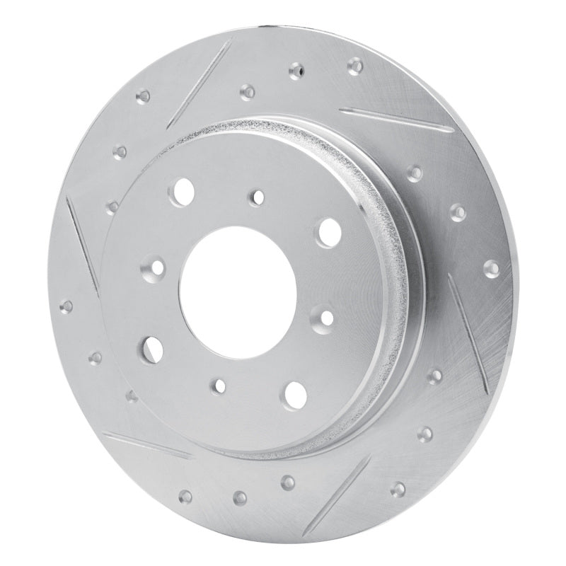 R1 Concepts R1 86-96 Acura Legend Rear Left Drilled & Slotted Silver Brake Rotor