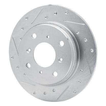 R1 Concepts R1 86-96 Acura Legend Rear Left Drilled & Slotted Silver Brake Rotor