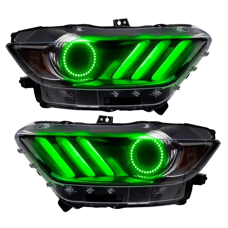ORACLE Lighting Oracle 15-17 Ford Mustang V6/GT/Shelby DRL w/ Halo Kit - ColorSHIFT w/o Controller