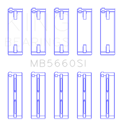 King Engine Bearings Audi/VW Bbz/CAxa/CAva/Azd (Size +0.75mm) Main Bearing Set
