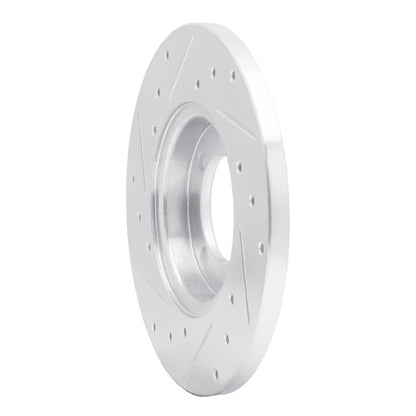 R1 Concepts R1 74-87 Dodge COLT Front Right Drilled & Slotted Silver Brake Rotor