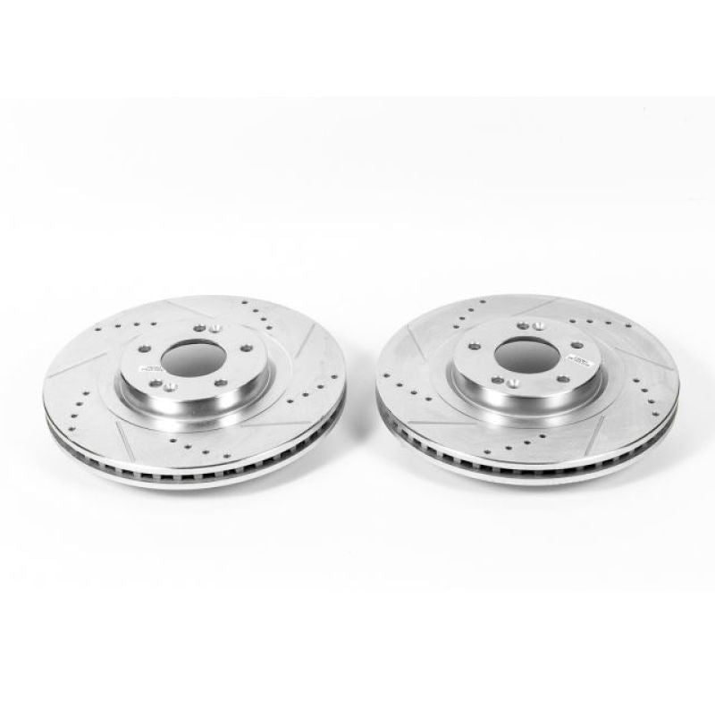 PowerStop Power Stop 13-18 Hyundai Santa Fe Front Evolution Drilled & Slotted Rotors - Pair