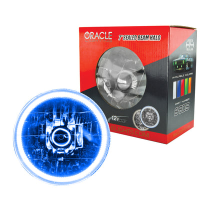 ORACLE Lighting Oracle Pre-Installed Lights 7 IN. Sealed Beam - Blue Halo