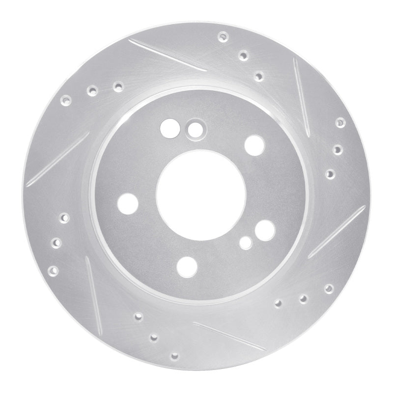 R1 Concepts R1 92-94 Mercedes-Benz E500 Rear Right Drilled & Slotted Silver Brake Rotor