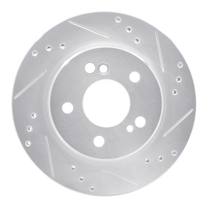 R1 Concepts R1 92-94 Mercedes-Benz E500 Rear Right Drilled & Slotted Silver Brake Rotor