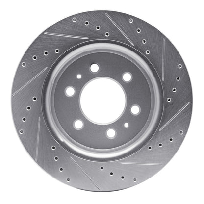 R1 Concepts R1 07-21 Ford Expedition Front Left Drilled & Slotted Silver Brake Rotor