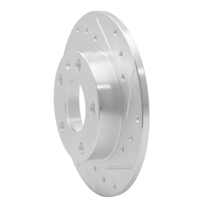 R1 Concepts R1 02-06 Audi A4 Quattro Rear Right Drilled & Slotted Silver Brake Rotor