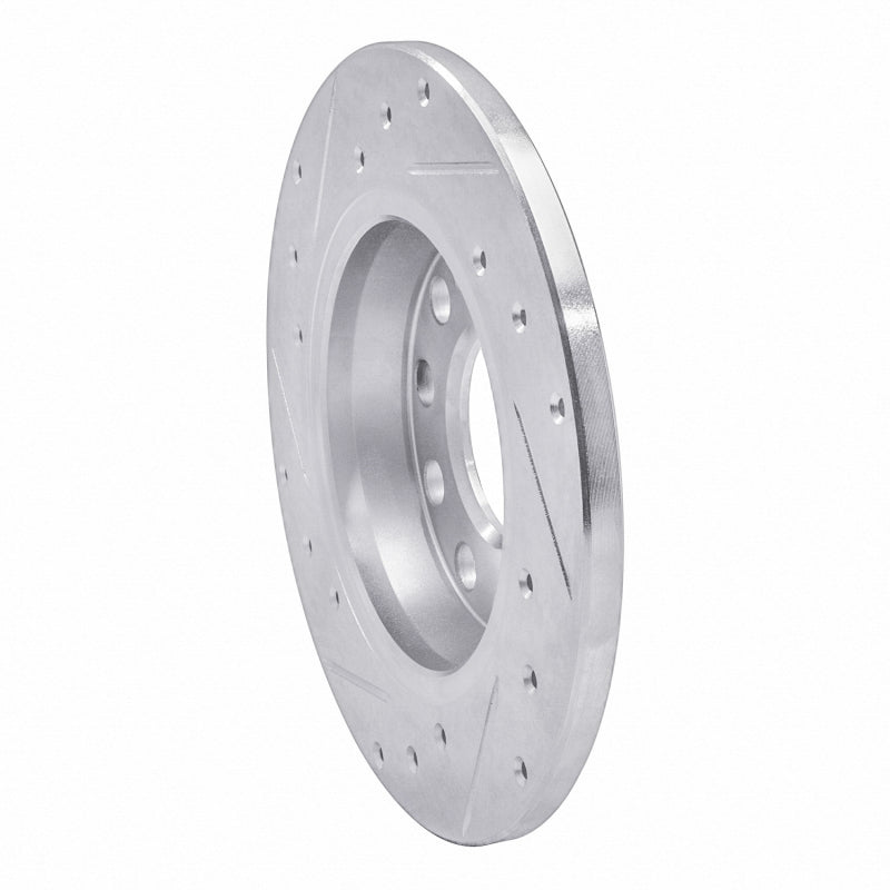 R1 Concepts R1 00-08 Audi A4 (USA/Canada) Rear Right Drilled & Slotted Silver Brake Rotor