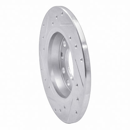 R1 Concepts R1 00-08 Audi A4 (USA/Canada) Rear Right Drilled & Slotted Silver Brake Rotor