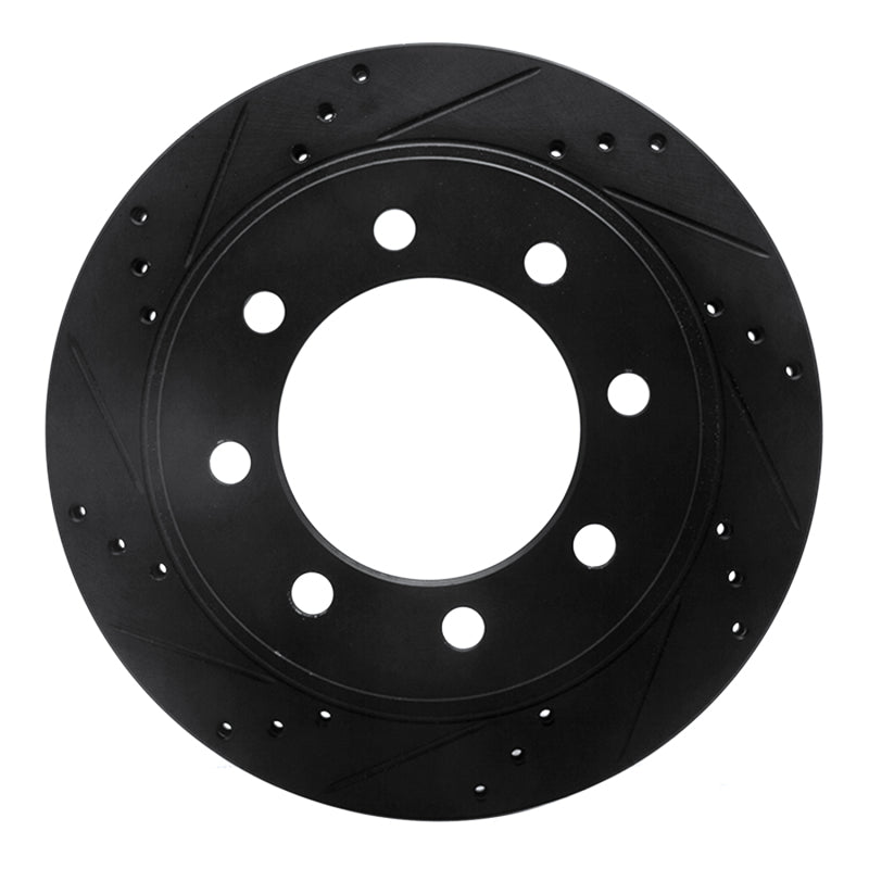 R1 Concepts R1 03-08 Dodge Ram 4000 (Mexico) Rear Left Drilled & Slotted Black Brake Rotor