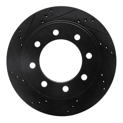R1 Concepts R1 03-08 Dodge Ram 4000 (Mexico) Rear Left Drilled & Slotted Black Brake Rotor