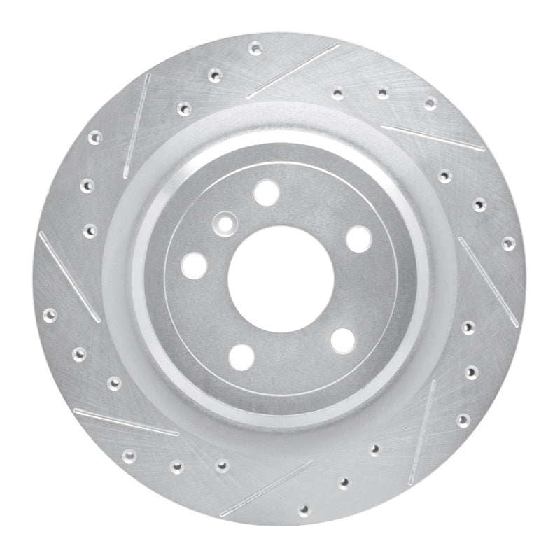 R1 Concepts R1 12-19 Mercedes-Benz GLE300D Rear Left Drilled & Slotted Silver Brake Rotor