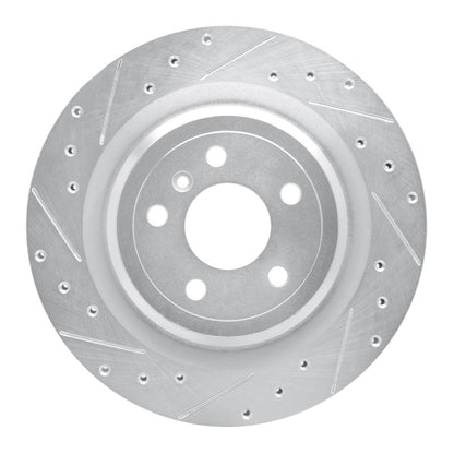 R1 Concepts R1 12-19 Mercedes-Benz GLE300D Rear Left Drilled & Slotted Silver Brake Rotor