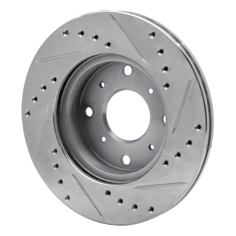 R1 Concepts R1 86-87 Acura Legend Front Left Drilled & Slotted Silver Brake Rotor