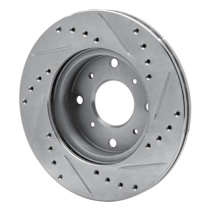 R1 Concepts R1 86-87 Acura Legend Front Left Drilled & Slotted Silver Brake Rotor