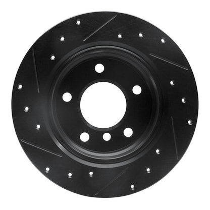 R1 Concepts R1 03-06 BMW Z4 Rear Right Drilled & Slotted Black Brake Rotor