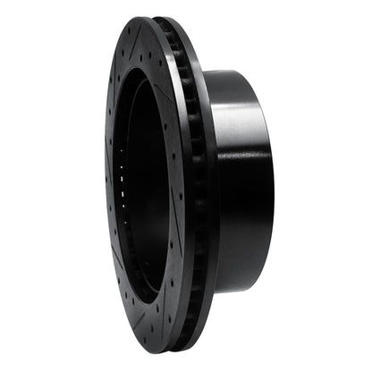 R1 Concepts R1 99-07 Ford E-150 Econoline Rear Right Drilled & Slotted Black Brake Rotor