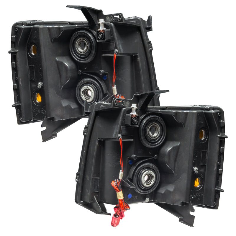 ORACLE Lighting Oracle 07-13 Chevy Silverado SMD HL - Blk - Round Style - ColorSHIFT w/ 2.0 Controller