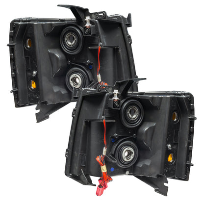 Oracle Lighting 07-13 Chevrolet Silverado Assembled Halo Headlights Round Style -Blue
