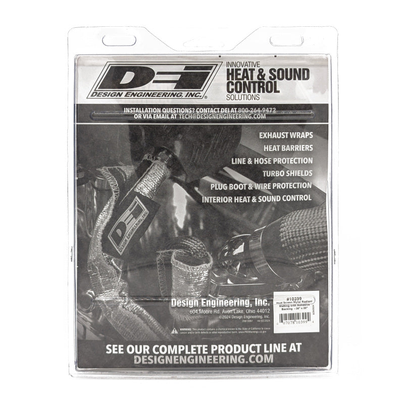 DEI Heat Screen 36in x 20in - Mylar Radiant Glass Fiber Matting w/Adhesive Backing