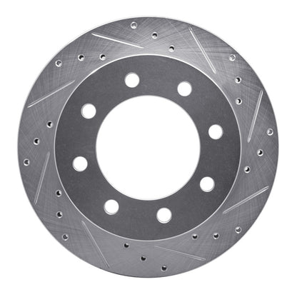R1 Concepts R1 99-20 Chevy Silverado 2500 HD/2500 HD Classic Rear Right Drilled & Slotted Silver Brake Rotor