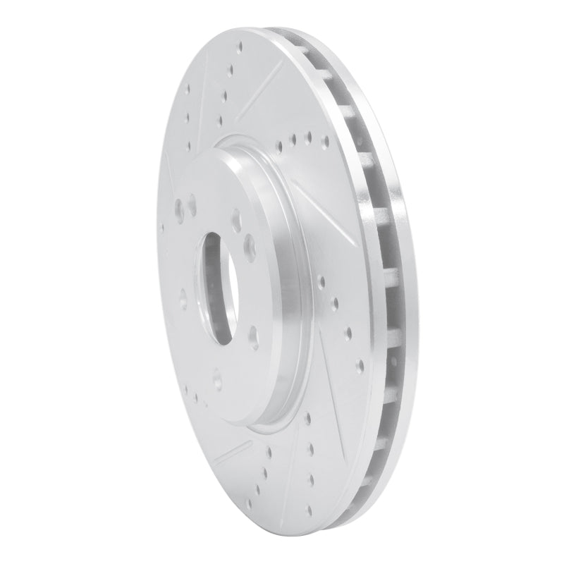 R1 Concepts R1 96-11 Chrysler Crossfire Front Left Drilled & Slotted Silver Brake Rotor