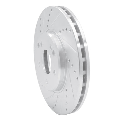 R1 Concepts R1 96-11 Chrysler Crossfire Front Left Drilled & Slotted Silver Brake Rotor